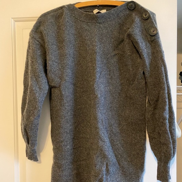 Boatneck Button-Shoulder Sweater-Dress Madewell - Picture 2 of 9